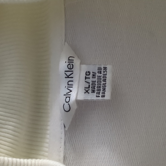 Calvin Klein Full Zip Sweater XL Grey, White Never Worn - Picture 3 of 3